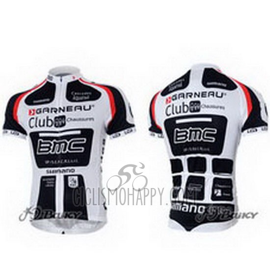BMC Cycling Jersey Bib Short 2011 Short Sleeve White and Black